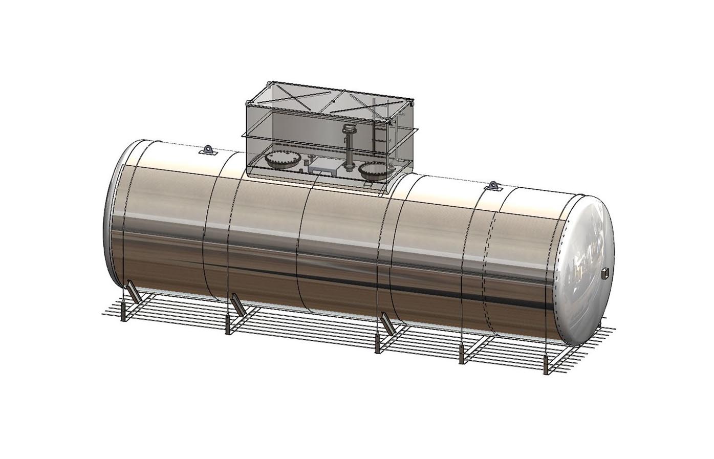 Réservoir de stockage d’hydrocarbure enterré